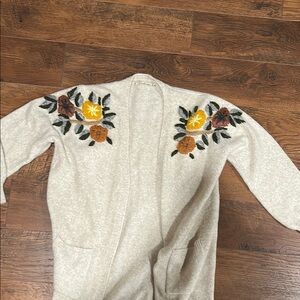 Floral Embroidered Cardigan